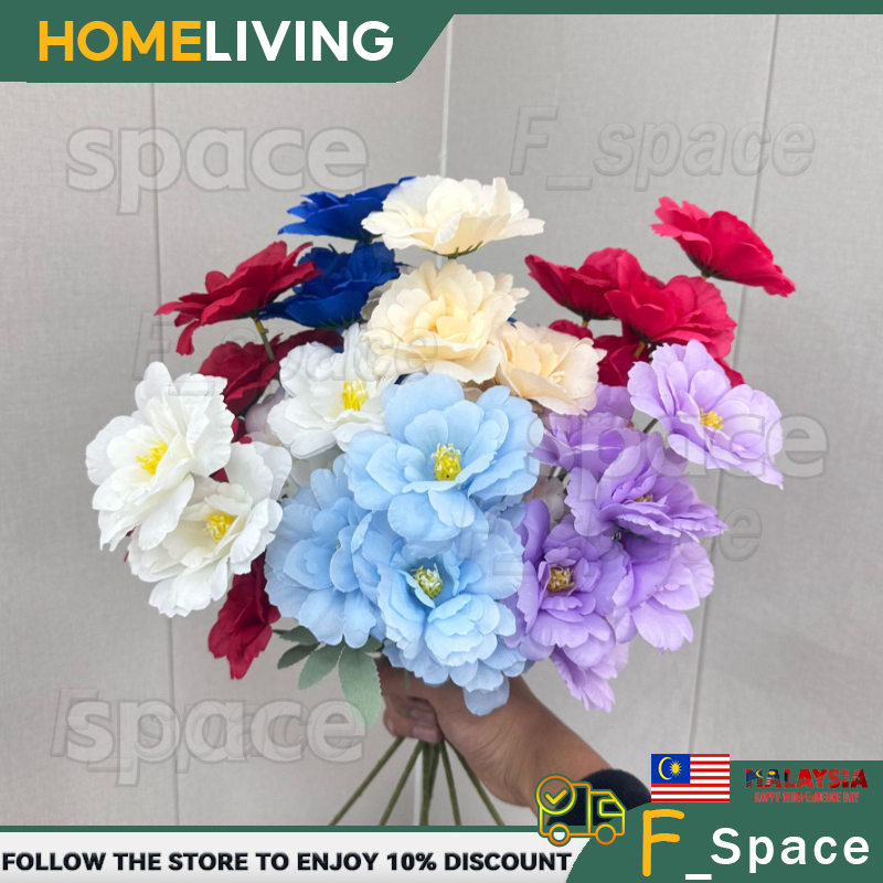 6 Heads Peony Artificial Flower Bouquet Bunga Peoni Hiasan: Pilihan Dekorasi Elegan untuk Kediaman