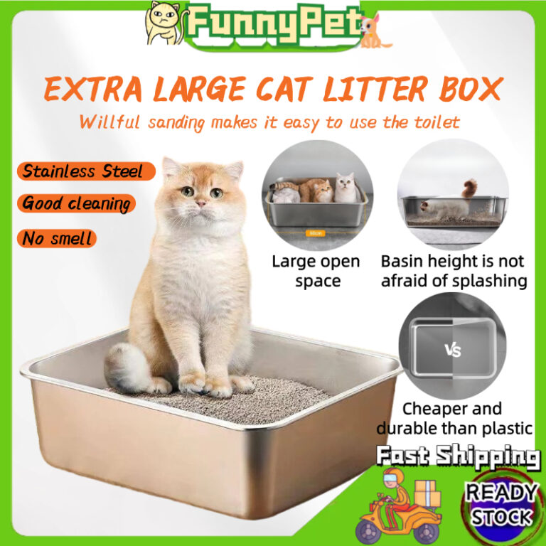 Bekas Pasir Kucing Stainless Steel Splash Proof: Penyelesaian Masalah Bau dan Pasir Berserak?