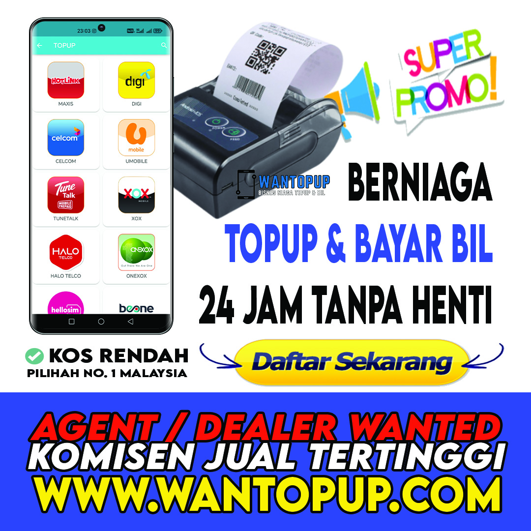 Daftar Master Jual Topup & Bayar Bil Harga RM10