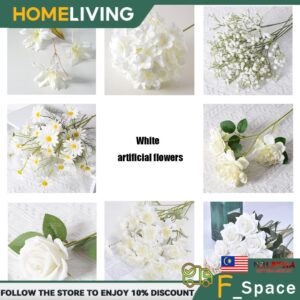 Bunga Hiasan [WHITE SERIES] Artificial Flower Bouquet: Pilihan Estetik Tanpa Perlu Penjagaan?