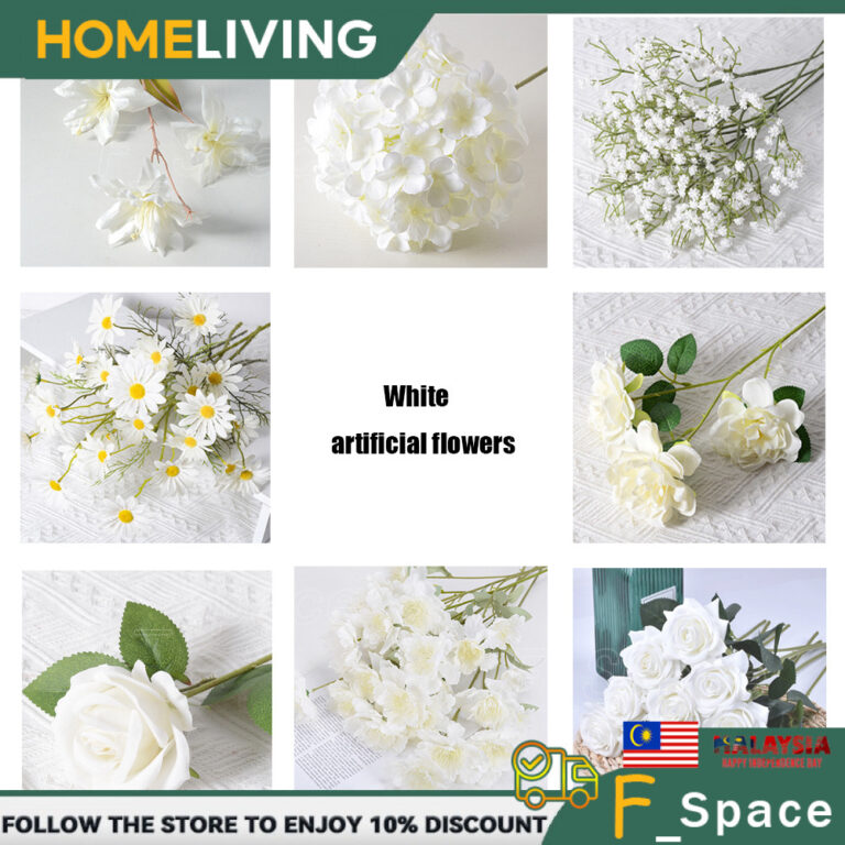 Bunga Hiasan [WHITE SERIES] Artificial Flower Bouquet: Pilihan Estetik Tanpa Perlu Penjagaan?
