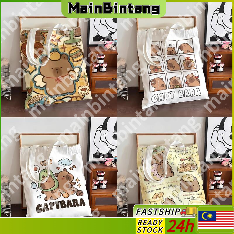 Capybara Kuromi Labubu Canvas Tote Bag: Sesuai untuk Beg Tuisyen Anak Anda?