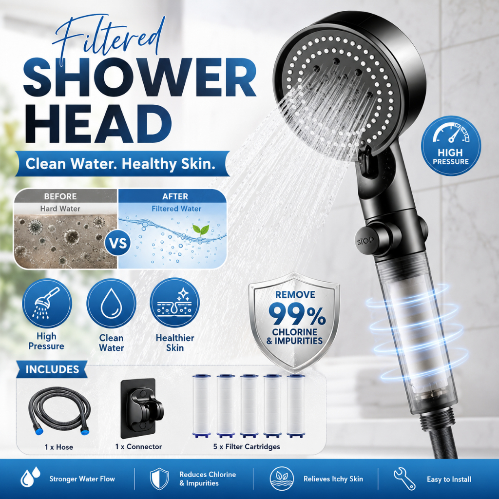 Cara Atasi Tekanan Air Rendah dan Air Kotor dengan Shower Head With Filter