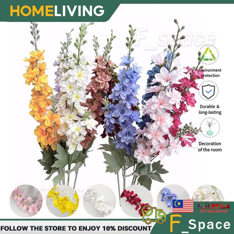 Cara Mudah Hias Ruang Tamu dengan Fuzzy Berbulu Delphinium Hyacinth Artificial Flower