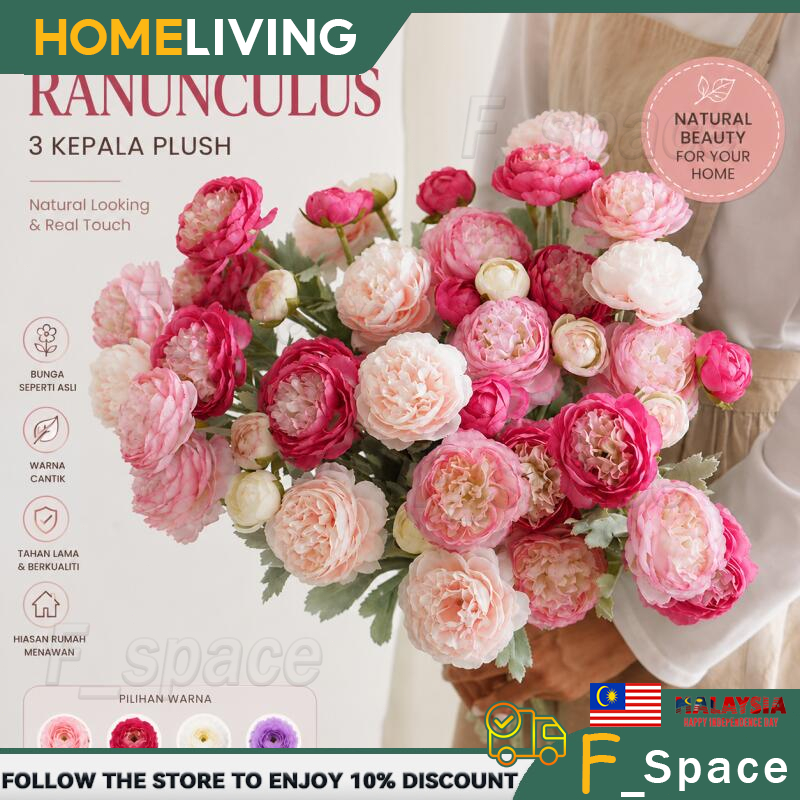Adakah Flocking 3 Heads Peony Artificial Flower Sesuai untuk Dekorasi Rumah Anda?