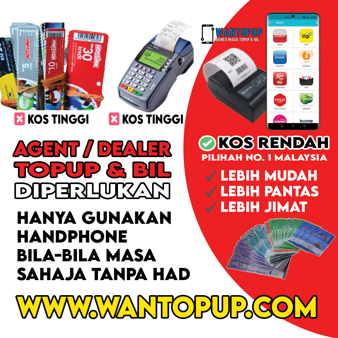 Daftar Agent Jual Topup & Bayar Bil Percuma / Free