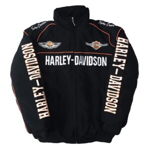 Harley Davidson Racing Embroidery Jacket Lelaki: Jaket Kalis Angin Tanpa Padding Cotton Sesuai Cuaca Malaysia?