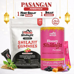 Hillside Shilajit Combo Pack: Gabungan Stick Cecair dan Gummy untuk Rutin Tenaga Wanita