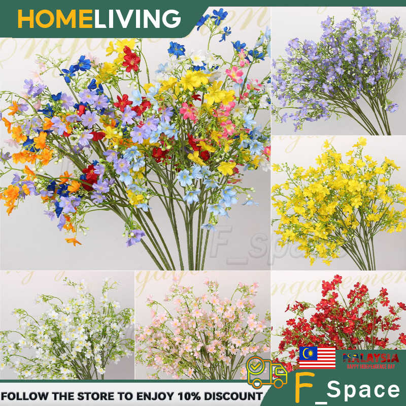 RAYA Artificial Silk Flower Jasmine Bouquet Pilihan Dekorasi Ruang