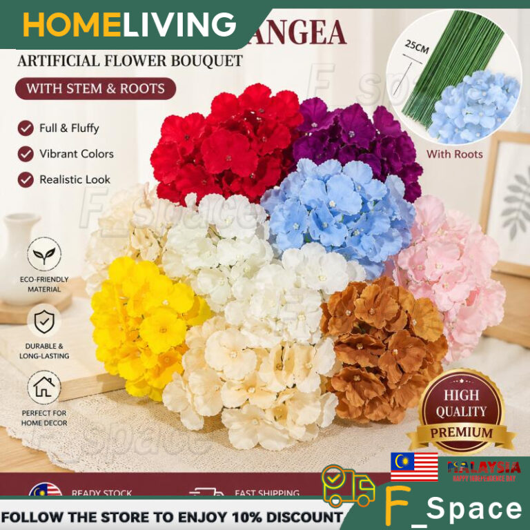 6Pcs Hydrangea With Stem Artificial Flower Bouquet Wedding: Sesuai untuk Seri Ruang Tamu dan Dekorasi?