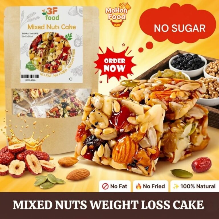 Snek Rendah Karbohidrat: Siapa yang Sesuai Makan 3F FOOD MIXED NUTS CAKE?