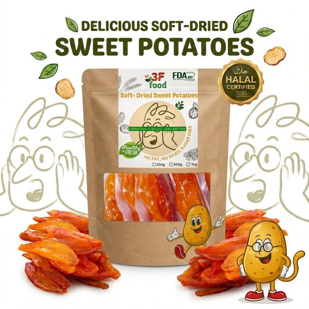 Soft-Dried Sweet Potatoes: Snek Sihat Tanpa Gula Tambahan?