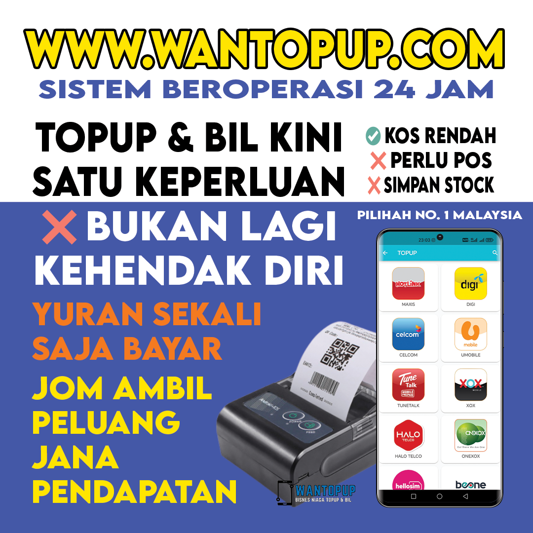 Bisnes Rakan Niaga Jual Topup & Bil Percuma / Free
