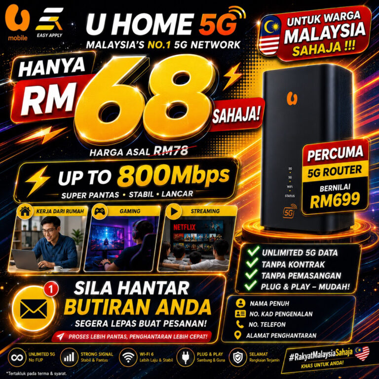 U Mobile U Home 5G: Adakah Internet Rumah Tanpa Had Ini Sesuai untuk Anda?