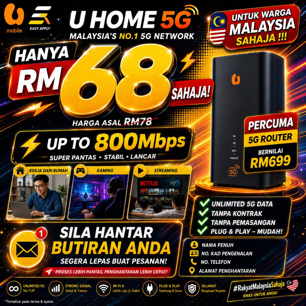 U Mobile U Home 5G: Adakah Internet Rumah Tanpa Had Ini Sesuai untuk Anda?