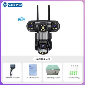 V380 Pro CCTV Camera Outdoor 12Mp: Kelebihan Tiga Lensa untuk Kawalan Keselamatan