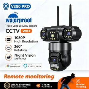 V380 Pro CCTV Camera Outdoor 12Mp: Kelebihan Tiga Lensa untuk Kawalan Keselamatan