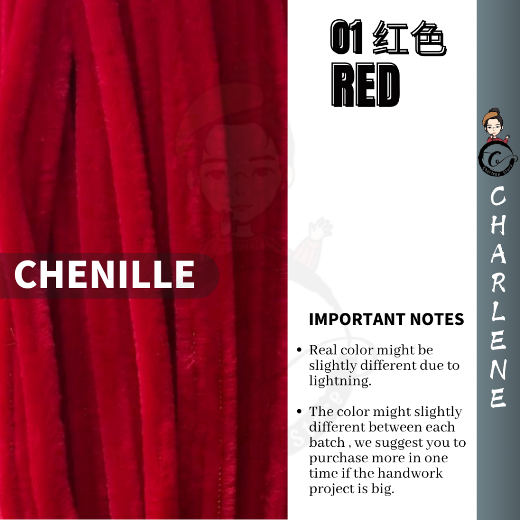 [1-40Colors] 100pcs 7-8mm Colorful Chenille Stems Wire untuk Kraftangan DIY
