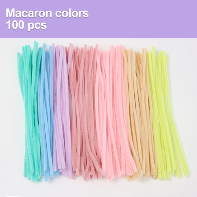 100pcs Pipe Cleaners DIY Craft Chenille Stems: Pilihan Bahan Kraf Tangan