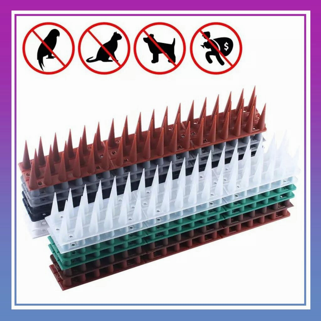 1pcs Plastic Bird Spike Wall Fence Spikes Anti Climb Spikes Fence Wall Security Cat Repell Pest: Ciri dan Kegunaan