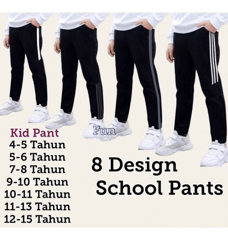 200GSM Unisex Kid Pants: Fabrik, Small Cutting dan Cara Semak Saiz
