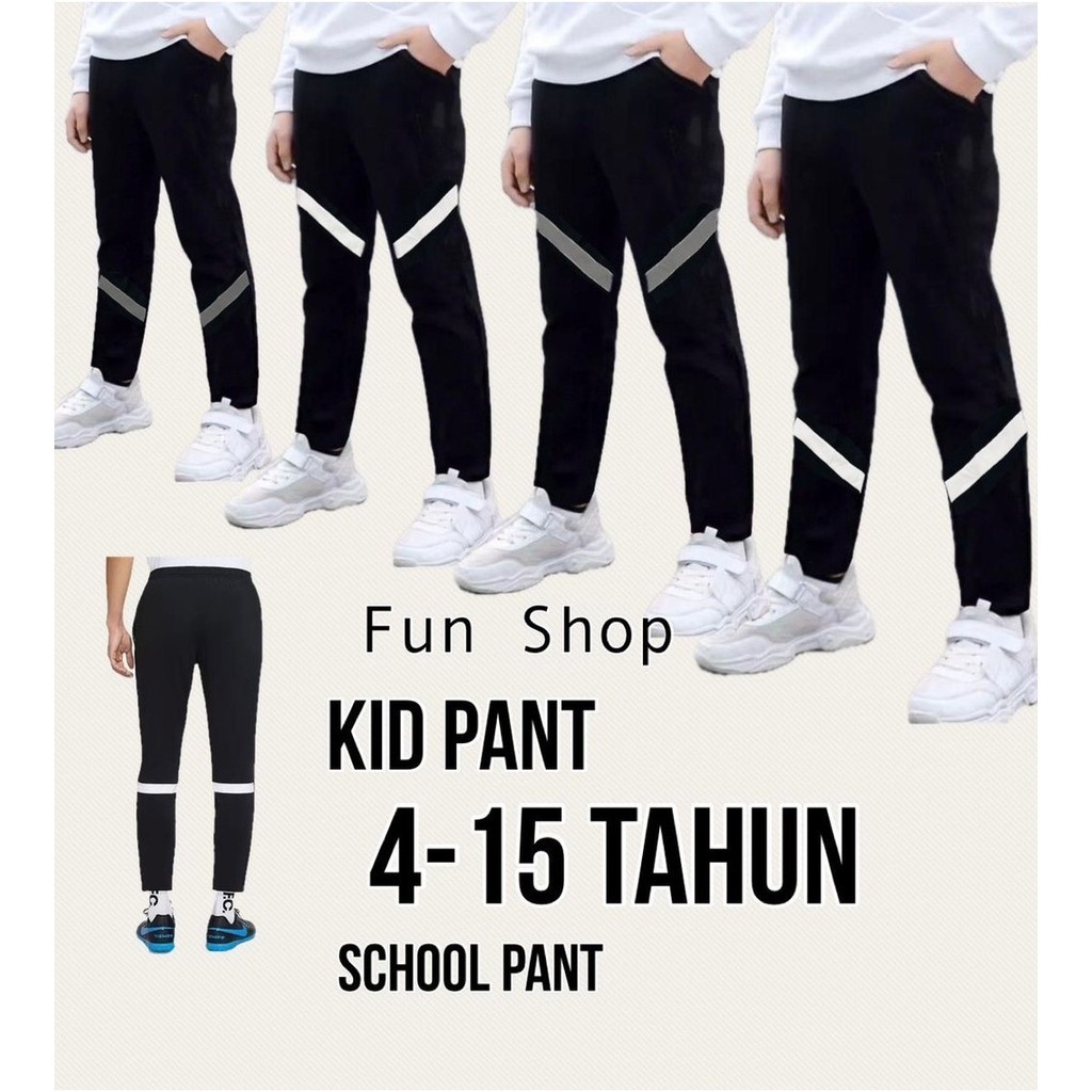 Panduan Saiz dan Ciri 200Gsm Unisex Seluar Budak Panjang Sekolah Rendah