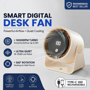 Adakah New Upgrade Rechargeable Table Fan 100-Speed Adjustable Air Pilihan Sesuai untuk Meja Kerja Anda?