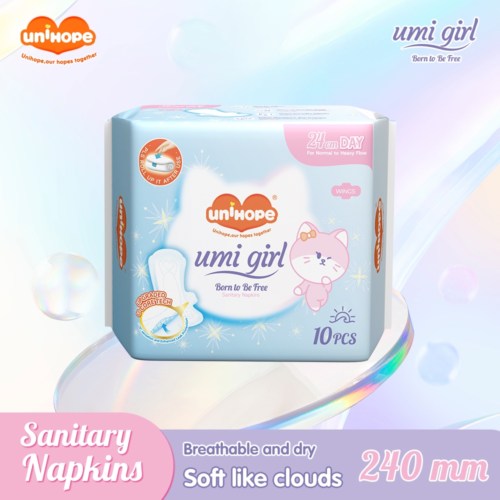 Unihope Umi Girl Sanitary Pad 240mm 10 Keping