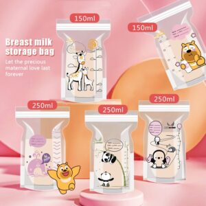 30 Pcs Breastmilk Storage Bag Double Lock 150ml/250ml