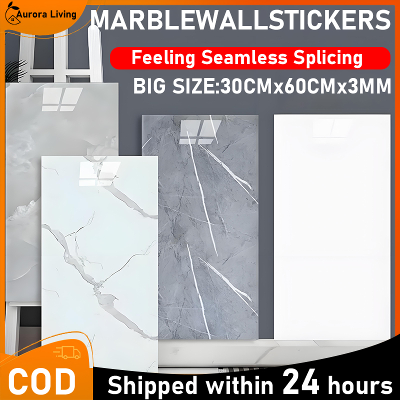 Stiker Dinding Kalis Air 30x60cm Corak Marble untuk Dapur dan Bilik Air