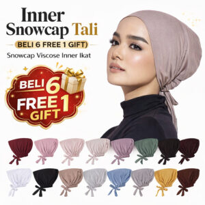 36 COLORS Tudung Inner Snowcap Bertali Adjustable: Selesa dan Kemas Sepanjang Hari
