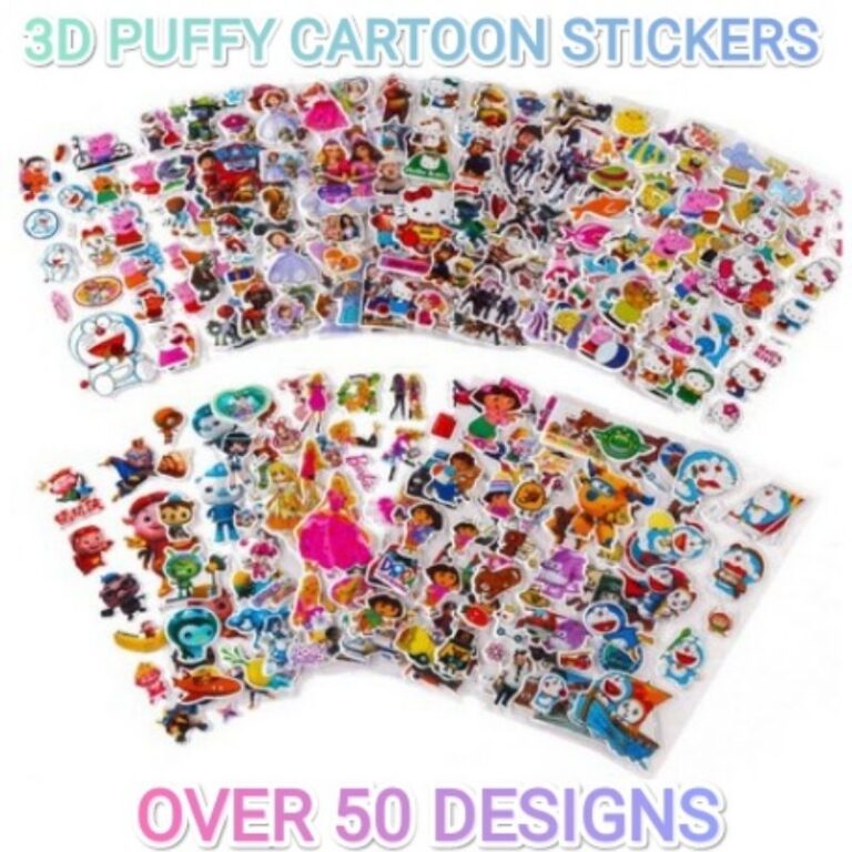 3D Cartoon Puffy Sticker Stiker Timbul: Pilihan Tema dan Kegunaan