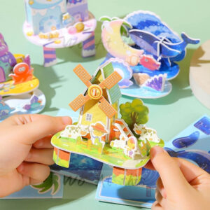 3D Paper Puzzle untuk Aktiviti Kreatif Kanak-Kanak