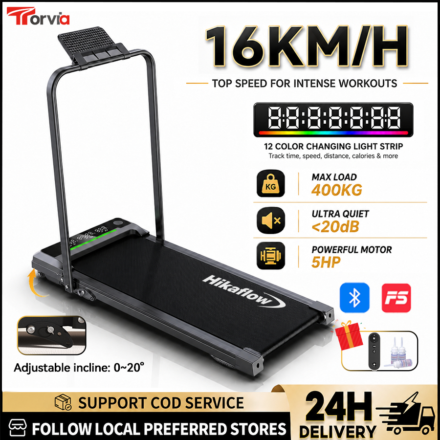5.0HP Foldable Treadmill: Walking Pad Lipat Berserta Pemegang dan Sambungan APP