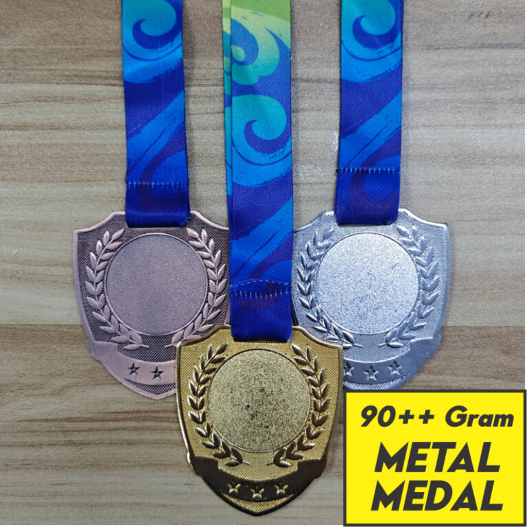 70-90 Gram METAL Medal Both Side Sticker Medal Besi With Ribbon Alloy Gold,Silver,Bronze