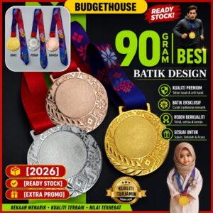90gram Free Design METAL Medal Both Side Sticker Medal Besi With Ribbon