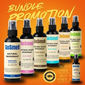 [90ML] GoSmell Natural Deodorant Spray untuk Ketiak, Badan dan Kaki