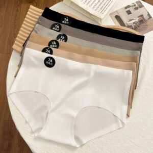 Seluar dalam Wanita 9PCS Ice Silk 7A Antibacterial Mid Waist