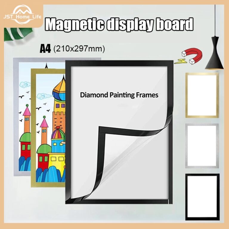 A4 A3 Magnetic Frame Display Board Wall Stick Frame Photo Certificate Office Adhesive Wall Gambar Magnet Frame