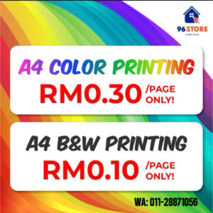 Panduan Perkhidmatan Cetakan A4 Colour dan B dan W
