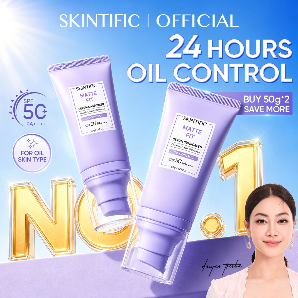 Adakah [NO.1] SKINTIFIC Matte Fit Serum Sunscreen SPF50+PA++++UV Protection Pilihan Tepat untuk Kawalan Minyak?