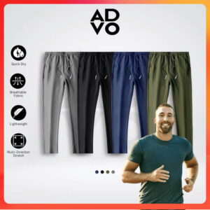 ADVO Long Pants Men Polyester Seluar Panjang Lelaki Sukan dan Jogging