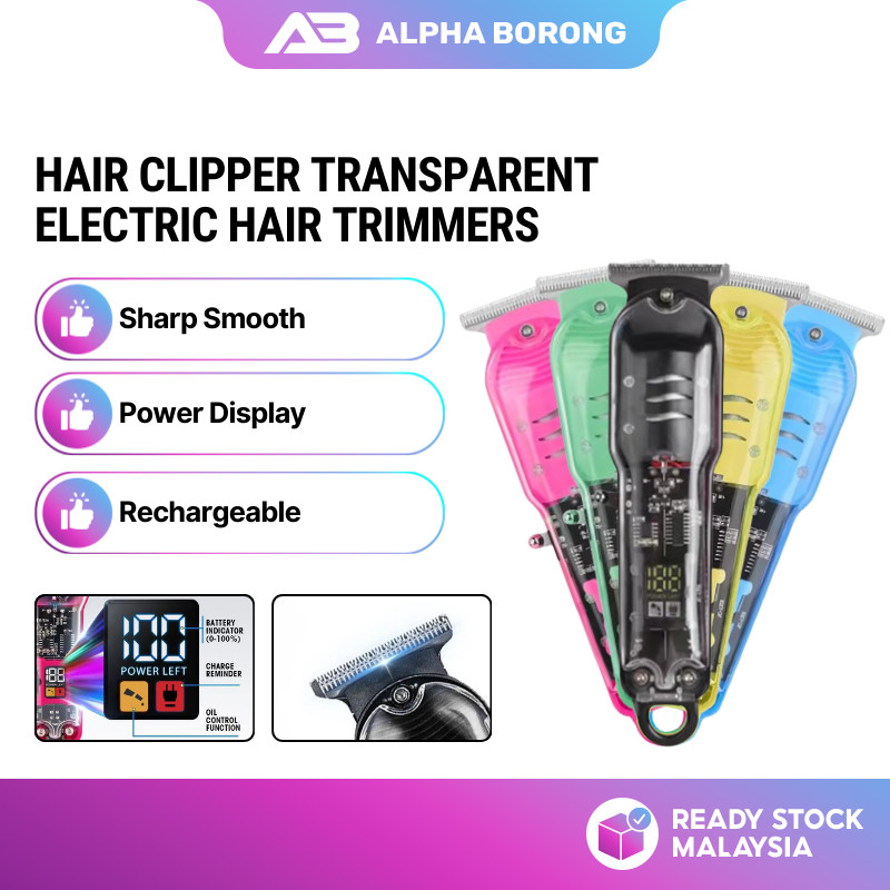 Alpha Transparent Trimmer Hair Clipper: Ciri Reka Bentuk Lutsinar dan Kegunaan