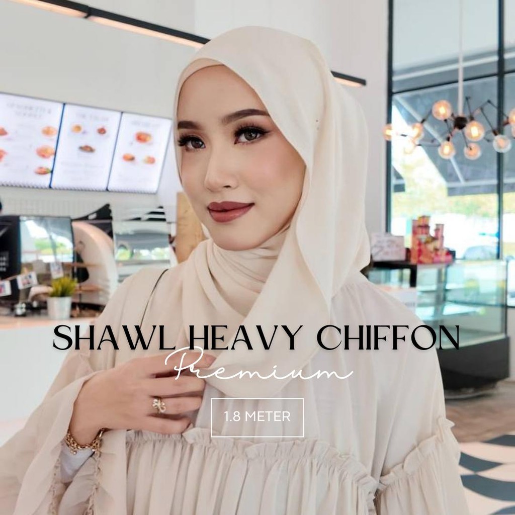 Amyrahijab Shawl Heavy Chiffon Premium 1.8 Square untuk Gaya Elegan
