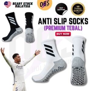 Anti Slip Sock Stokin 3 Line: Pilihan Stokin Sukan untuk Bola, Futsal dan Hiking