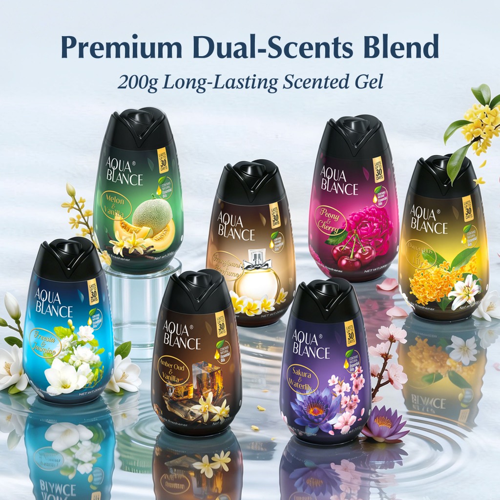 AQUABLANCE Premium Scented Gel Air Freshener 200g Pilihan Wangian Solid