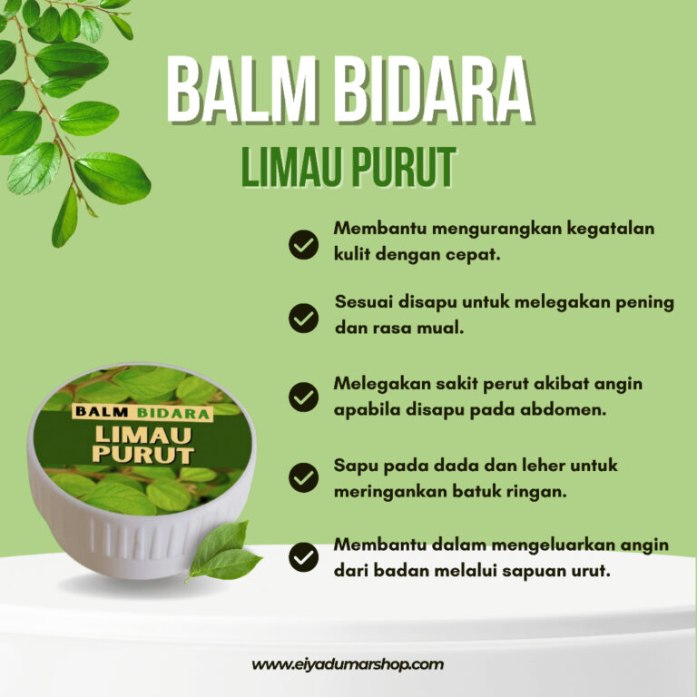 Balm Bidara Asli Limau Purut Sesuai untuk Kegunaan Harian Keluarga