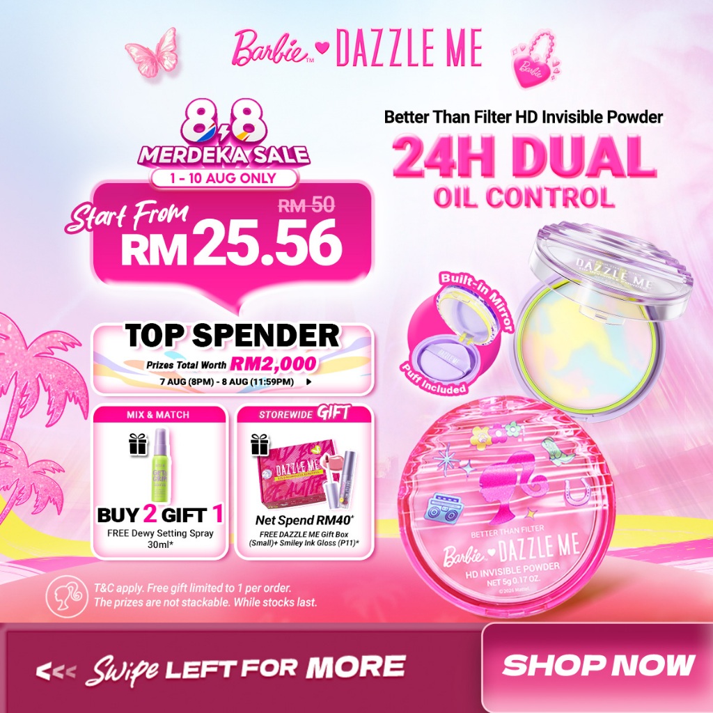 Semak Fakta dan Formula DAZZLE ME BTF HD Invisible Powder sebelum Beli