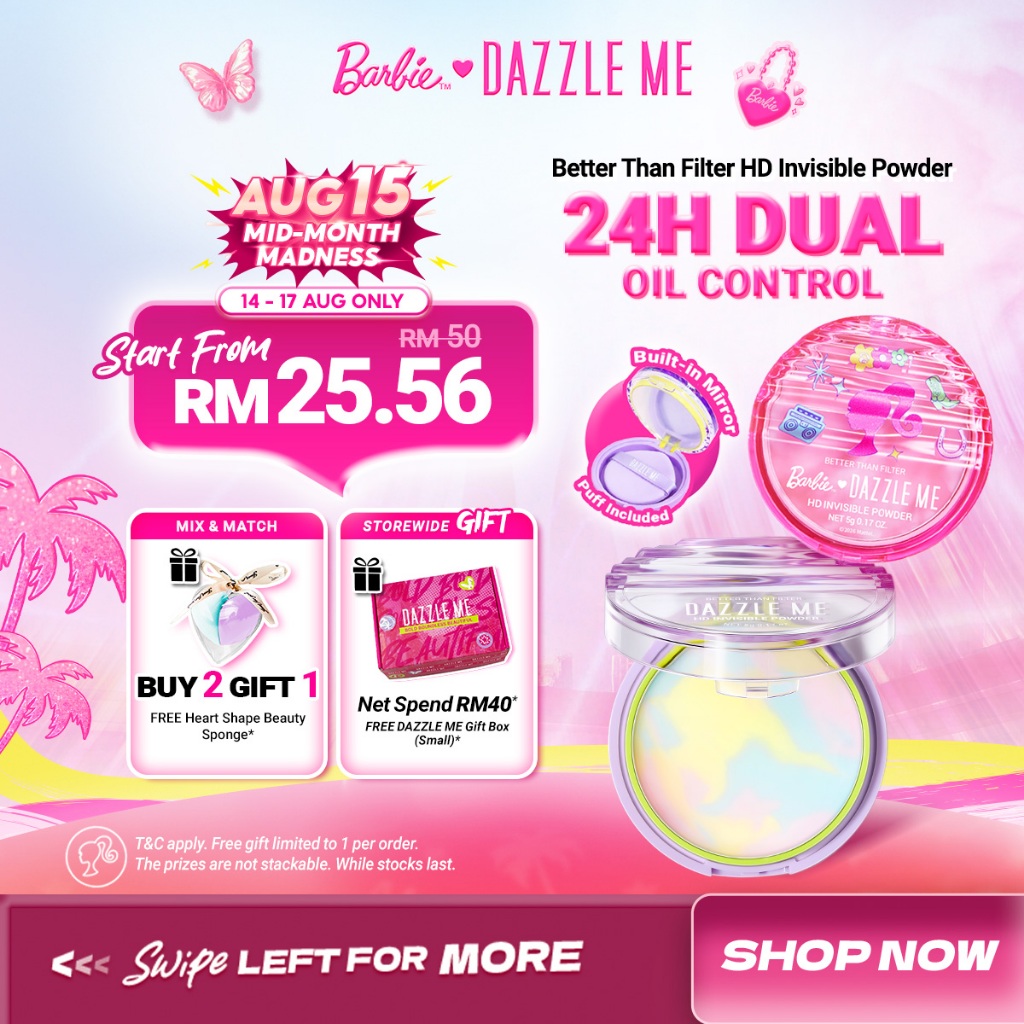 DAZZLE ME BTF HD Invisible Powder dan Barbie IP
