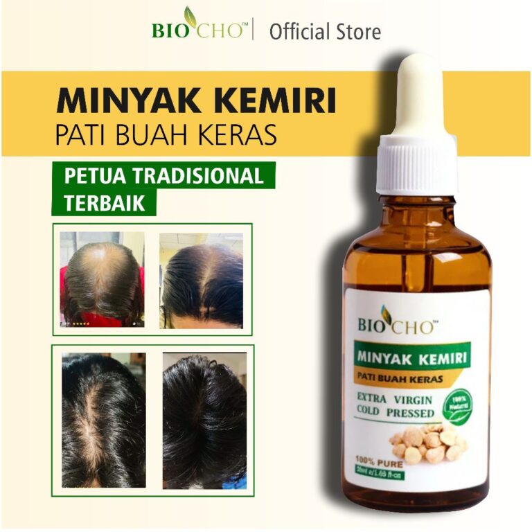 BIOCHO - MINYAK BUAH KERAS KEMIRI Asli untuk RAMBUT GUGUR
